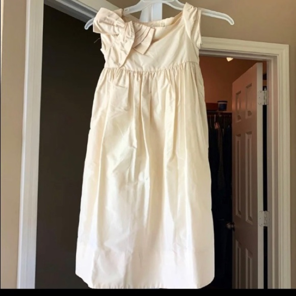 Girls crewcuts silk cream dress